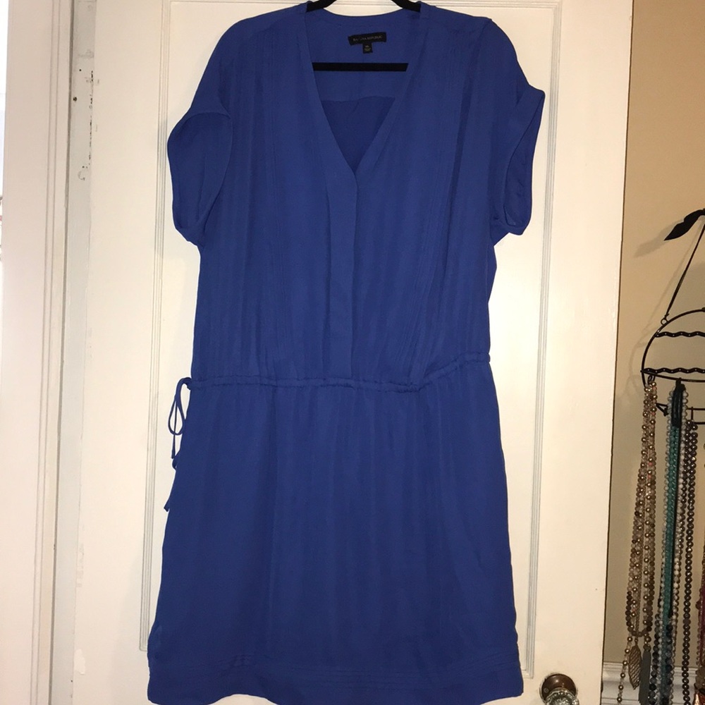Blue draw string waist
